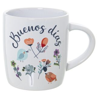 Mug Cerámica Decorado Buenosdías Ø8x12x9,5cm, 375ml