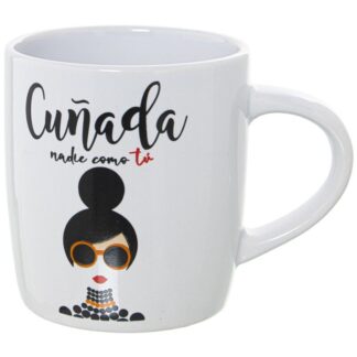 Mug Cerámica Decorado Cuñada Ø8x12x9,5cm, 375ml