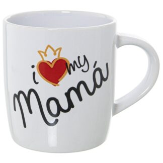 Mug Cerámica Decorado I Love My Mamá Ø8x12x9,5cm, 375ml