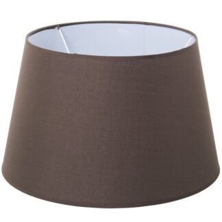 Pantalla Lampara Poliester Marrón Oscura Ø30/ø40x25cm