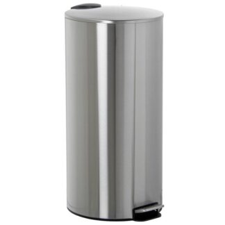 Papelera Acero Inoxidable 27l. C/pedal Acero Mate Ø29x62cm