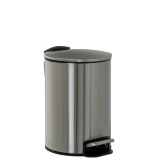 Papelera Acero Inoxidable 3l. C/pedal Acero Mate Ø17x25cm