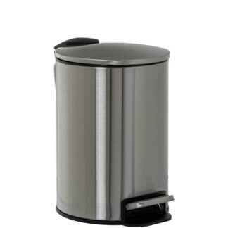 Papelera Acero Inoxidable 5l. C/pedal Acero Mate Ø20x26cm
