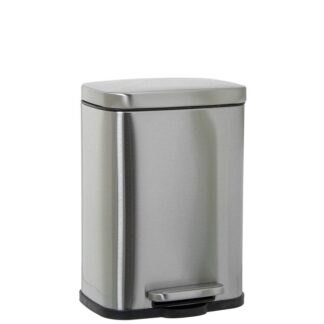 Papelera Acero Inoxidable 5l C/pedal Acero Mate 21x19x30cm