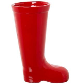 Paragüero Cerámica Bota Roja 32x18x45cm