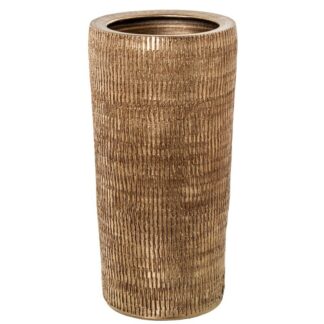 Paragüero Cerámica Oro Rayado Vertical Ø25x50cm