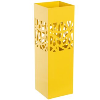 Paragüero Metal Amarillo Cuadrado 15.5x15.5x49cm