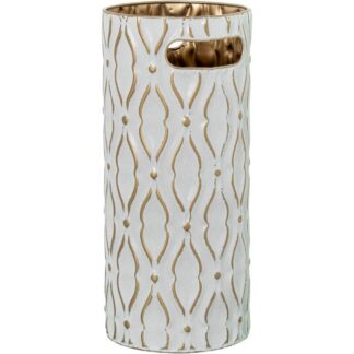 Paragüero Metal Blanco/oro Ø20x45cm