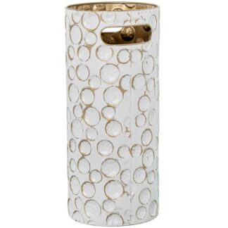 Paragüero Metal Blanco/oro Ø20x45cm