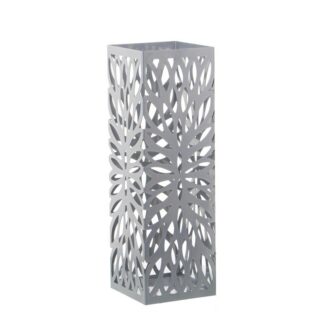 Paragüero Metal Cuadrado Plateado 15,5x15,5x49cm