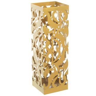 Paragüero Metal Dorado Cuadrado 15,5x15,5x49cm