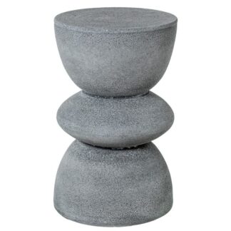 Pedestal Cerámica 50cm Gris Oscuro Arena Ø29x50cm