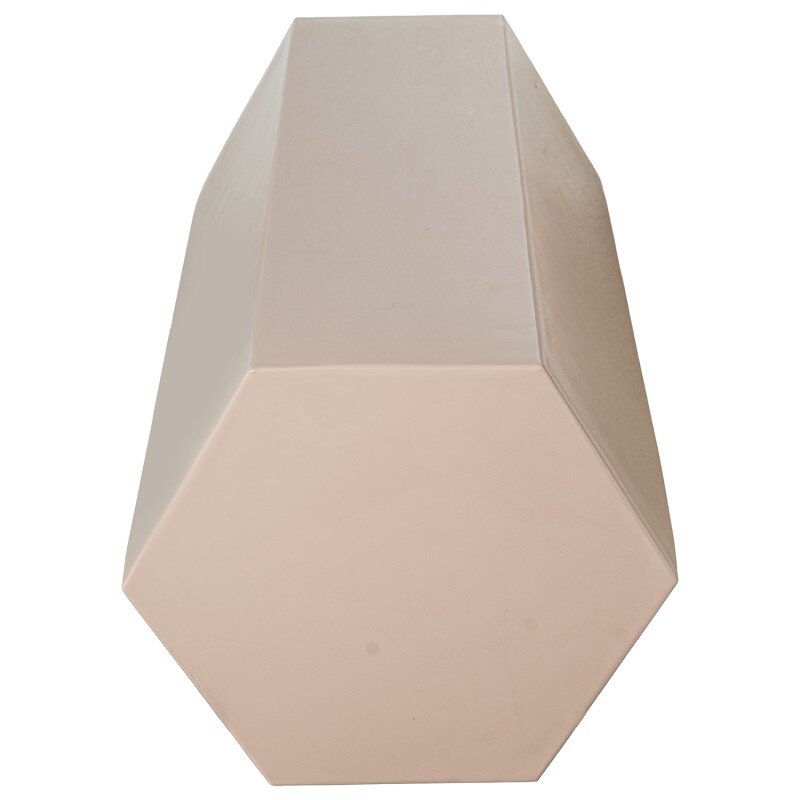 Pedestal Hexagonal 65cm Metal Beige Brillo 28x28x65cm - Image 4