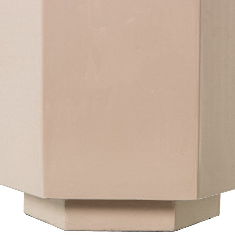 Pedestal Hexagonal 65cm Metal Beige Brillo 28x28x65cm - Image 5