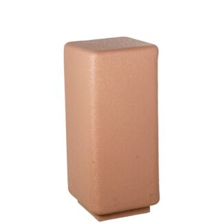 Pedestal Metal Rosa Empolvado Mate Rugoso 30x30x70cm
