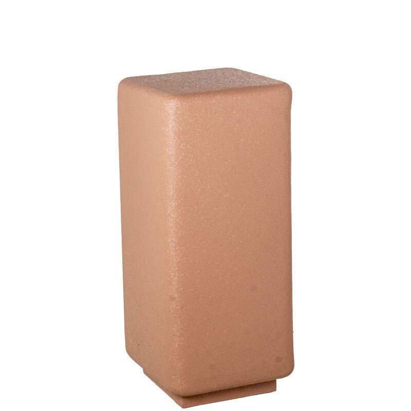 Pedestal Metal Rosa Empolvado Mate Rugoso 30x30x70cm