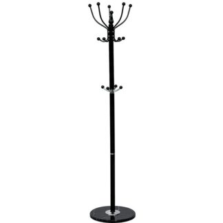 Perchero Metal Negro Base Marmol 40x37x167cm
