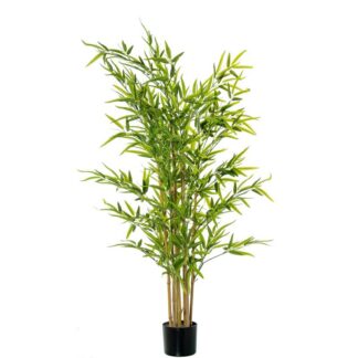 Planta Artificial Bambú 150cm 7 Troncos 150cm Maceta:ø15x13cm