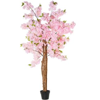 Planta Artificial Cerezo 180 Cm Rosa Cherry 4 Troncos 180 Cm.