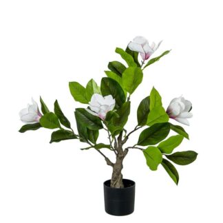 Planta Artificial Magnolia 68cm Pe+pvc 58x40x68cm Maceta:ø12,5x11,5c