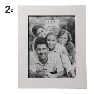 Portafotos 15x20cm Madera/papel Blanco Ext.20x25x1,2cm-madera:dm