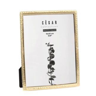 Portafotos 15x20cm Metal Dorado Ext:16,5x21,5x1,2cm