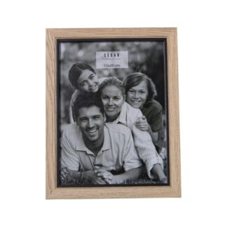 Portafotos Madera 15x20cm Ext:18,6x23,6x1,5, Dm+papel