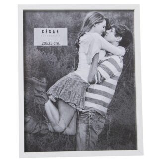 Portafotos Madera 20x25cm Blanco 21,8x26,8x2cm, Dm+papel