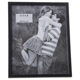 Portafotos Madera 20x25cm Negro Ext:21,8x26,8x2cm, Dm+papel