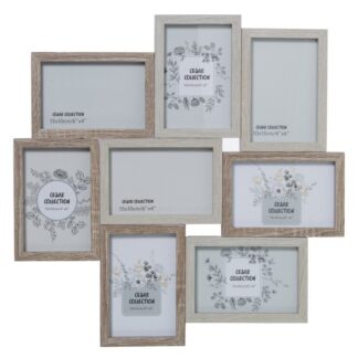 Portafotos Multiple Madera, 8-f 10x15 Cm Ext:44,5x2x44,5cm