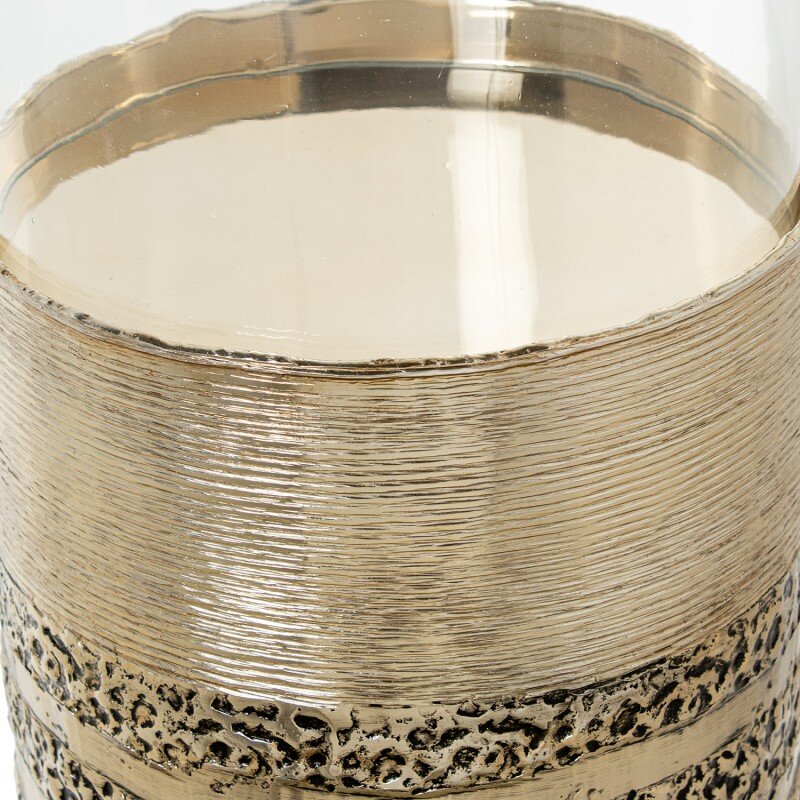Portavelas Aluminio Dorado Y Cristal Ø21x74cm - Image 5