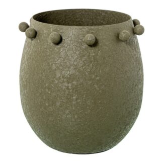 Portavelas Metal Acabado Mate Verde Ø16x16cm