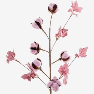 Rama Flores Artificiales Violeta Espuma Eva, Algodón Y Papel 65cm