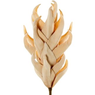 Rama Hojas Artificiales Beige Espuma Eva Y Papel 65cm