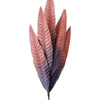 Rama Hojas Artificiales Coral Espuma Eva Y Papel 80cm
