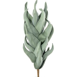 Rama Hojas Artificiales Verde Espuma Eva Y Papel 65cm