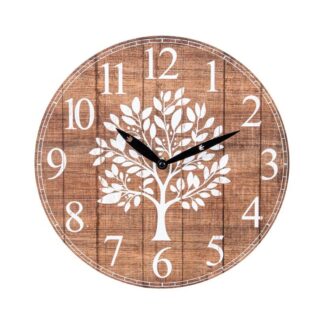 Reloj Pared Ø29cm Madera Dm Ø29x3,5cm Pila:1xaa No Inclui