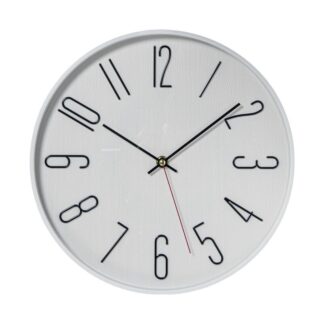 Reloj Pared 30cm Acrílico Marco Blanco Ø30x4,5cm