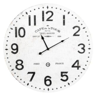 Reloj Pared Ø60cm Madera Dm Ø60x3,5cm Pila:1xaa No Inclui