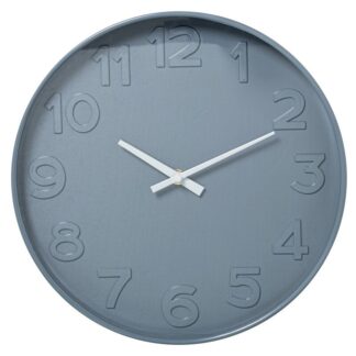 Reloj Pared Acrílico 30cm Gris Ø30x4cm Pila:1xaa No Incluida