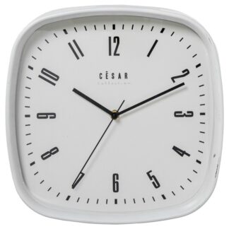 Reloj Pared Acrílico 30cm Marco Blanco Ø30x4cm Pila:1xaa No Incluida
