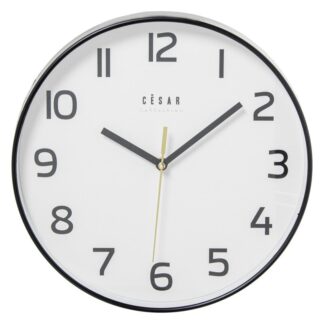 Reloj Pared Acrílico 30cm Marco Negro Ø30x4cm Pila:1xaa No Incluida
