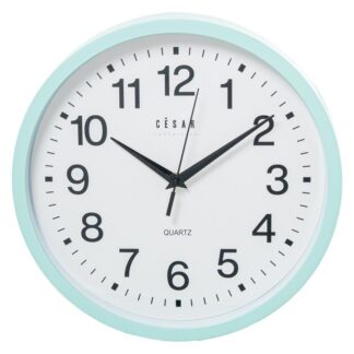 Reloj Pared Acrílico 30cm Marco Verde Menta Ø30x4cm Pila:1xaa No Incluida