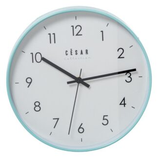 Reloj Pared Acrílico 30cm Marco Verde Menta Ø30x4cm Pila:1xaa No Incluida