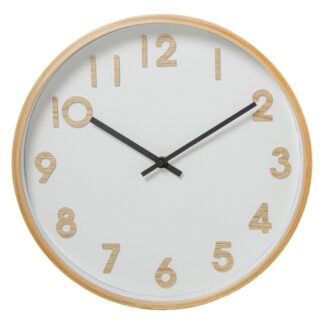 Reloj Pared Madera 31,5cm Ø31,3x5cm Pila:1xaa No Inclui