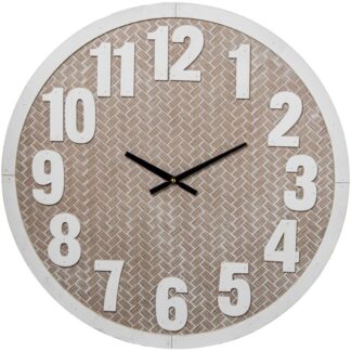 Reloj Pared Madera 60cm Manecillas De Aluminio Ø60x4,5cm Pila:1xaa No Inclui