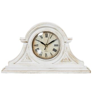 Reloj Sobremesa Acrílico Blanco Envejecido 38x21,5x6cm