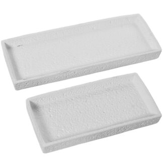 Set 2 Centros Ceráamica Blanco 25x13x3+34x13x3cm