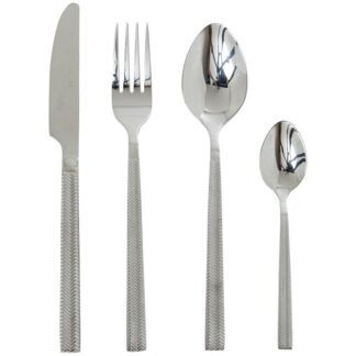 Set 24 Cubiertos Acero Inoxidable Plata Brillo (alba) Apto Para Lavavajillas