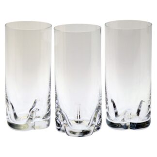 Set 6 Vasos Altos Cristal Bohemia En Caja Regalo Ø7x16cm